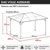 Alu-Pavillon PREMIUM 3x4m beige inkl. LEDs Produktbild-Vorschau 3