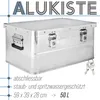 Alukiste 50 L, 2 Klappgriffe seitlich, 2 Schlüssel, Abschließbar, Spritzwassergeschützt, 59 x 39 x 28 cm Produktbild-Vorschau