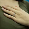 0,63 Carat Diamant halbrund Memoire Ring 14 Karat Weißgold Produktbild-Vorschau 2