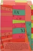 The image shows the side of a perfume box with a colorful, abstract design and ingredient list. Náhled obrázku produktu