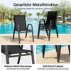 4er Set Gartenstühle Stapelbar Balkonstühle Lounge Sessel Produktbild-Vorschau 6