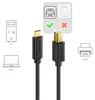 deleyCON 1m USB-C Druckerkabel Scannerkabel USB-C auf USB-B Produktbild-Vorschau 5