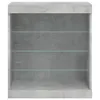 Příborník s LED světly betonově šedý 60,5x37x67 cm Náhled obrázku produktu 6
