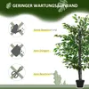 Outsunny Kunstpflanze Kunstbaum Banyan Baum Innendekoration Produktbild-Vorschau 6