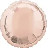 Runder Folienballon roségold 43cm Produktbild-Vorschau 2
