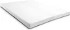 A white mattress is shown from a diagonal angle against a white background.