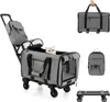 GOPLUS Hundewagen auf Rädern, Transportbox für Haustiere Produktbild-Vorschau 1
