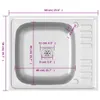 vidaXL Evier avec égouttoir Set argenté 600x500x155 mm Voir les images du produit 12