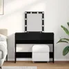 vidaXL Coiffeuse avec miroir, aspect chêne noir, 100 x 40 x Voir les images du produit 2