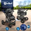 KIDUKU® Poussette combinée 3 en 1 Anthracite/Noir Buggy Voir les images du produit 8