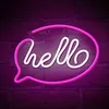 Forever Light Neon LED-Leuchte HELLO pink/weiß – FLNE15 Produktbild-Vorschau 2