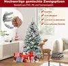 COSTWAY Umelý vianočný stromček 136 cm, vianočný stromček Náhľad obrázku produktu 4