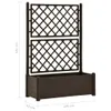 Bac à plantes avec treillis 100x43x142 cm PP Moka Voir les images du produit 10