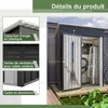 GIHAUVIA Abri de jardin métal inoxydable 140x72x182 cm Voir les images du produit 3