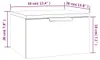 vidaXL Nástenné nočné stolíky 2 ks. Biele 34x30x20 cm Náhľad obrázku produktu 8