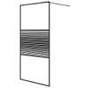 vidaXL Duschwand für Begehbare Dusche Schwarz 100x195 cm Produktbild-Vorschau 1