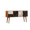 vidaXL Buffet avec motifs imprimés 130x30x70 cm bois massif Voir les images du produit 13
