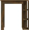 vidaXL Barový stôl s policou Smoked Oak 102x50x103,5 cm Náhľad obrázku produktu 3