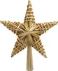 A straw star-shaped tree topper against a white background. Anteprima dell’immagine prodotto