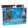 A toy action figure set of an AMP suit and Colonel Miles Quaritch from the movie Avatar, displayed in its retail packaging. Náhled obrázku produktu