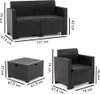 Garten-Loungeset aus Rattanoptik-Harz mit 2-Sitzer-Sofa, 2 Produktbild-Vorschau 8
