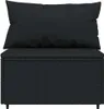 vidaXL 4-tlg. Garten-Lounge-Set mit Kissen Schwarz Poly Produktbild-Vorschau 7