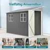 Metalen schuurtjes, 4x10 voet, inclusief vloerplaat, plat Productafbeelding-voorbeeld 9