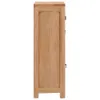 Side view of a wooden cabinet against a white background. Voir les images du produit