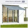 Outsunny Markise Klemmmarkise Faltarm Handkurbel Balkon 3 x Produktbild-Vorschau 5