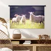 MuchoWow® Wandteppich Wandbehang Schaf - Lamm - Blumen Produktbild-Vorschau 6