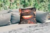 MuchoWow® Outdoor Kissen - Gold - Lippen - Kunst - Gold - Produktbild-Vorschau 2