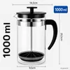 Kaffeebereiter 1L Kaffeepresse Kaffeebereiter Kaffee Filter Produktbild-Vorschau 2