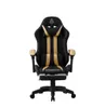 A black and gold gaming chair with a headrest and lumbar support. Náhľad obrázku produktu