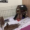 Jungengel Hasenhaus Kaninchen Meerschweinchen XL 2 Etagen Produktbild-Vorschau 11