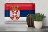 Blechschild Flagge Serbien 30x20cm Flag of Serbia Vintage Produktbild-Vorschau 4