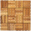 A top-down view of interlocking wooden deck tiles. Náhled obrázku produktu