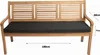 Cuscino per panchina da giardino 180x60x7 Nero, Seduta per Anteprima dell’immagine prodotto 3