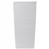 A tall, white, textured planter pot is shown against a white background. Náhled obrázku produktu