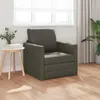 vidaXL Rozkladacia pohovka 60 cm sivá Imitácia kože Náhľad obrázku produktu 2