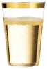 50 Stück Plastikbecher mit Goldrand 360ml - Elegante Party Produktbild-Vorschau 3