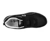 A top-down view of a black sneaker with white accents. Produktbild-Vorschau