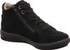 A black suede boot with laces and a zipper. Anteprima dell’immagine prodotto