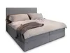 A bed with bedding and a throw blanket, shown against a white background. Produktbild-Vorschau