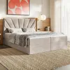MOTIVENA Aspen Boxspringbett 160x200 Beige Samt (Jasmine Produktbild-Vorschau 1