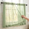 Lot de 2 rideaux courts aspect lin, épaisseur 230 g/m², Voir les images du produit 1