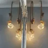 LED Glaskugel 'Jutta' - mit Juteseil - 15 warmweiße LED am Draht - L: 200cm - D: 15cm - klar Podgląd zdjęcia produktu