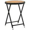 vidaXL Beistelltisch Schwarz 60 cm Poly Rattan und Produktbild-Vorschau 7