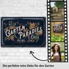 Blechschilder Garten Schild mit Spruch- nostalgische Produktbild-Vorschau 2