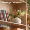 Praknu Keramik Vase Weiß Klein - Bauchige Form mit Produktbild-Vorschau 5