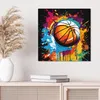 DEQOART Hybrid Leinwand Bild 50x50 cm 'Bunter Korbwurf' Produktbild-Vorschau 4